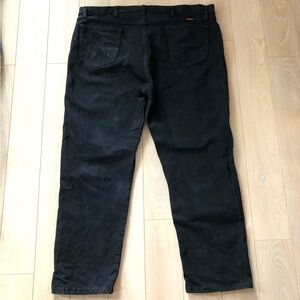 Rustler Men's Size 44x30 Straight Leg Denim Black Jeans 100% Cotton Dark Wash